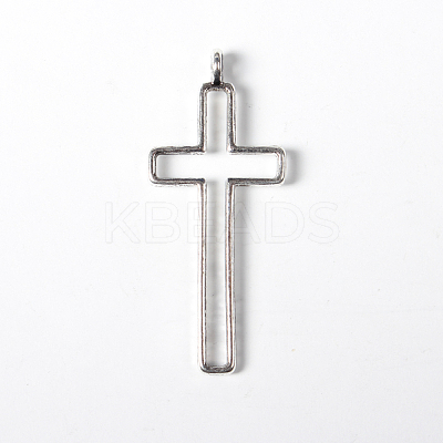 Tibetan Style Alloy Hollow Cross Pendants EAA353Y-1