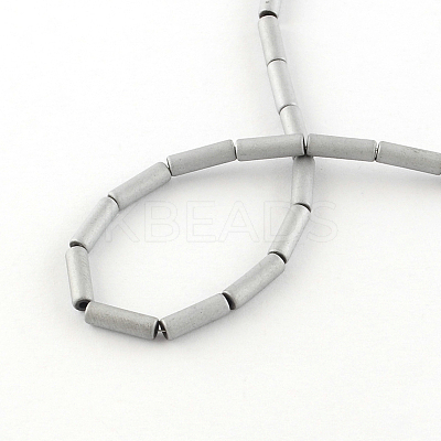 Tube Electroplate Non-magnetic Synthetic Hematite Bead Strands G-S203-22H-1