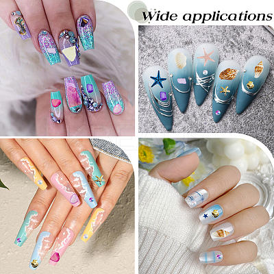Ocean Theme Natural Shell & Resin & Plastic & Alloy Nail Art Decoration MRMJ-CP0001-34C-1