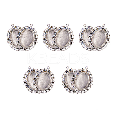 Oval Clear Glass Cabochon Cover DIY-PH0018-96AS-1