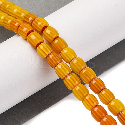 Handmade Lampwork Chevron Beads Strands LAMP-K041-01A-17-1