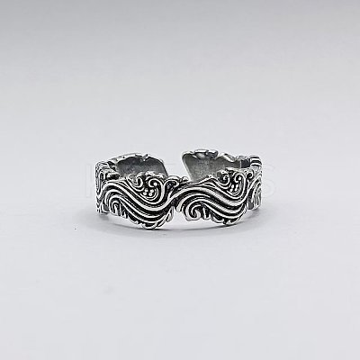 Wave Shaped Brass Cuff Open Rings FS-WG1C725-02-1