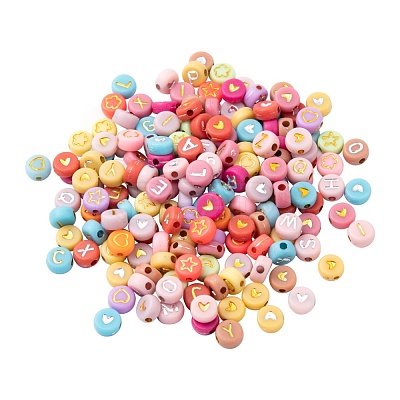 5 Style Opaque Mixed Color Acrylic Beads MACR-FS0001-13-1