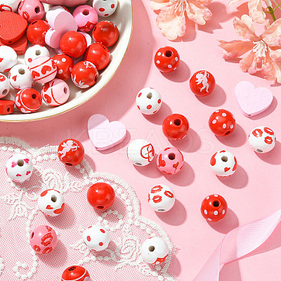 120pcs DIY Valentine's Day Pendant Decoration Making Kit DIY-CJ0002-28-1