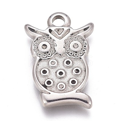 Tarnish Resistant 304 Stainless Steel Pendants Rhinestone Settings STAS-H119-11P-1