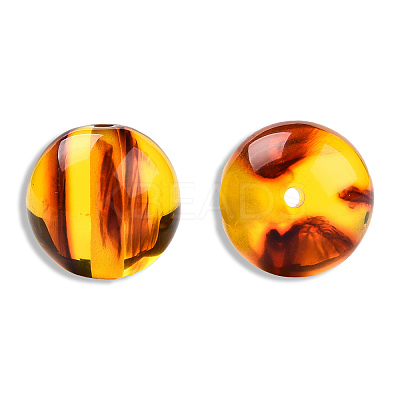 Resin Imitation Amber Beads X-RESI-N034-24-H01-1