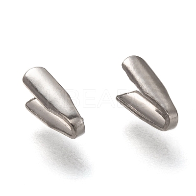 Tarnish Resistant 304 Stainless Steel Folding Crimp Ends X-STAS-G122-09P-A04-1