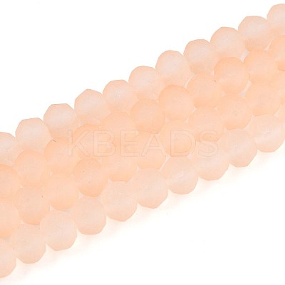 Baking Paint Frosted Glass Beads Strands FGLA-N003-6mm-07-1