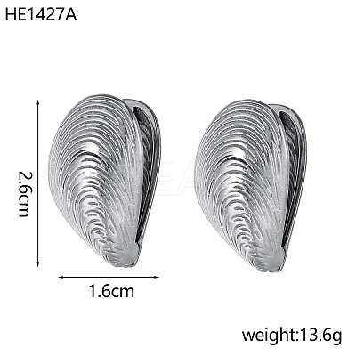304 Stainless Steel Hoop Earrings STAS-OY016-76P-1