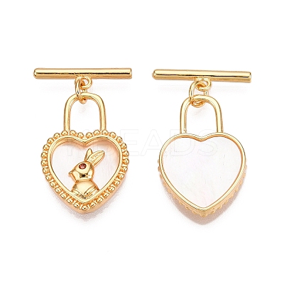 Brass Toggle Clasps KK-N254-153G-1