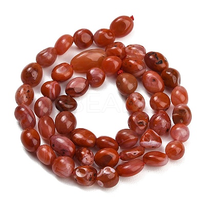 Natural Red Agate(Dyed & Heated) Beads Strands G-C287-A01-02-1