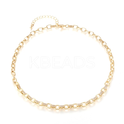 Brass Cable Chains Necklaces NJEW-I235-01G-1