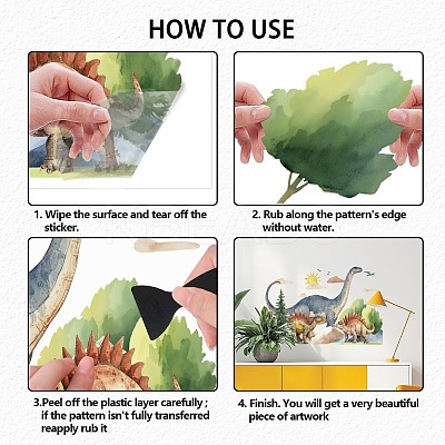 Translucent PVC Self Adhesive Wall Stickers STIC-WH0021-013-1