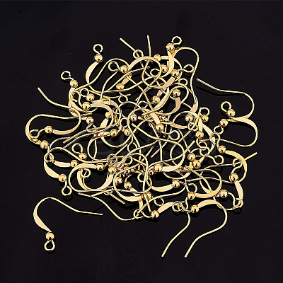 Long-Lasting Plated Brass Earring Hooks KK-BC0006-06G-NF-1