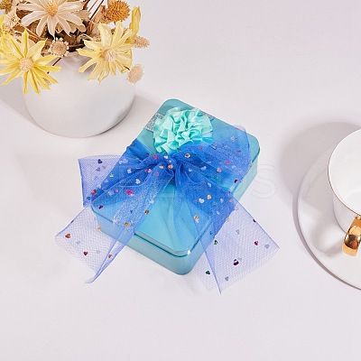 Heart Glitter Sequin Deco Mesh Ribbons OCOR-BC0007-21-1