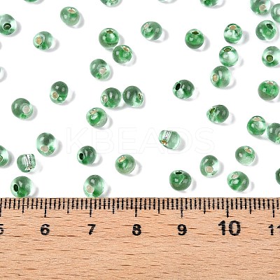 6/0 Baking Paint Transparent Fringe Glass Seed Beads SEED-N006-06K-1