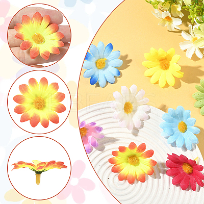 100Pcs Cloth Artificial Sunflower DIY-SP0005-96-1