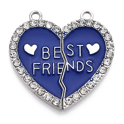 4 Sets 4 Colors Alloy Enamel Split Pendant ENAM-FP0001-48-1