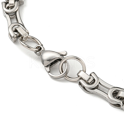 Two Tone 201 Stainless Steel Oval Link Chain Bracelet BJEW-B078-23BP-1