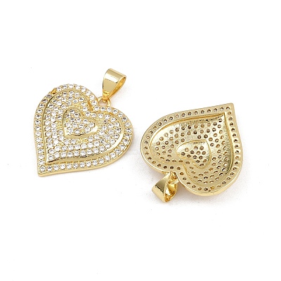 Brass Micro Pave Cubic Zirconia Pendants ZIRC-I367-07G-01-1
