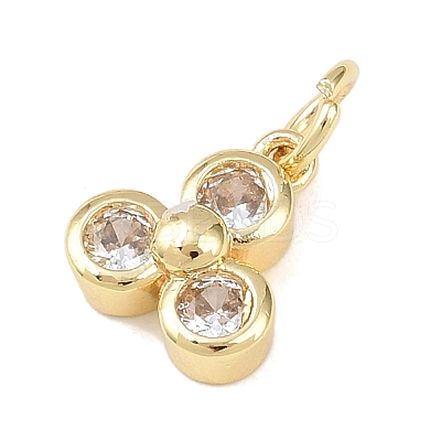 Brass Micro Pave Cubic Zirconia Charms LS-KK-H525-02A-G-1