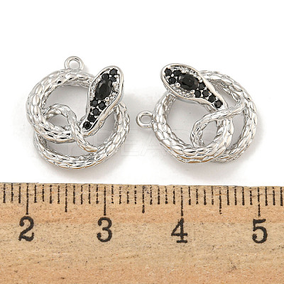 Brass Micro Pave Cubic Zirconia Pendants KK-S386-23P-01-1