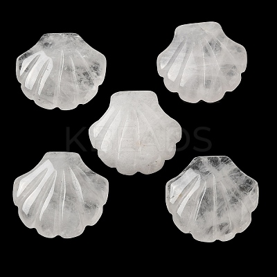Natural Quartz Crystal Carved Healing Shell Figurines G-K353-03K-1