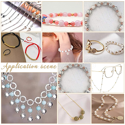 320Pcs 4 Style Brass Solid Beads KK-PH0009-18-1