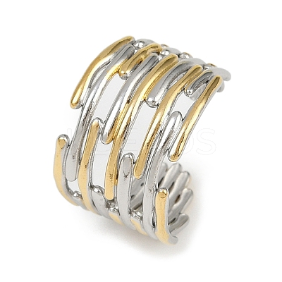 304 Stainless Steel Cuff Rings RJEW-H254-04GP-1