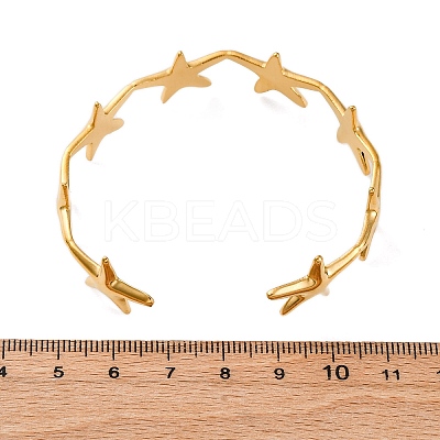 304 Stainless Steel Cuff Bangles for Women LS-BJEW-F491-01G-06-1