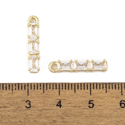 Brass Micro Pave Clear Cubic Zirconia Pendants KK-L212-12G-1