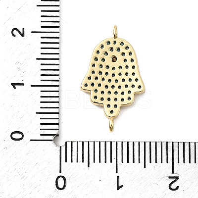 Religion Brass Micro Pave Cubic Zirconia Connector Charms KK-H529-01A-G01-1