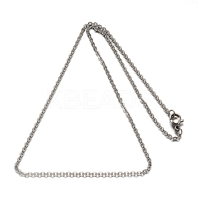 Non-Tarnish 304 Stainless Steel Cable Chain Necklace for Men Women STAS-L164A-01P-A-1