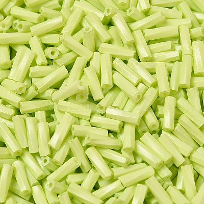 Baking Paint Glass Twist Bugle Beads SEED-C004-02E-1