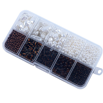 DIY 10 Style ABS & Acrylic Beads Jewelry Making Finding Kit DIY-N0012-05C-1