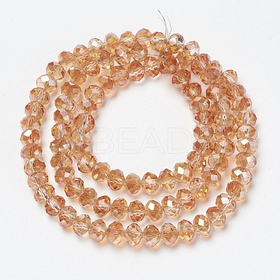 Electroplate Glass Beads Strands EGLA-A034-T3mm-J14-1