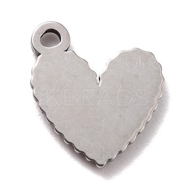 304 Stainless Steel Charms Cabochon Settings for Enamel STAS-B024-09P-1