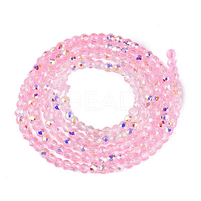 Transparent Glass Beads Strands EGLA-N028-01A-A11-1