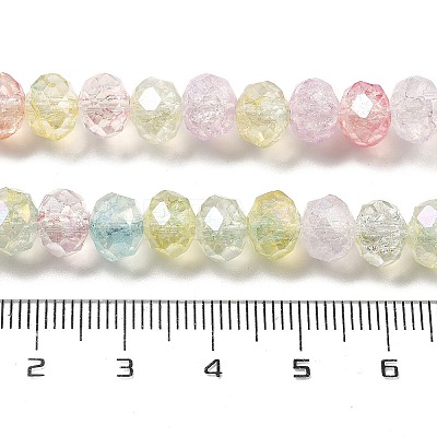 Transparent Crackle Glass Beads Strands CCG-L050-01A-09-1