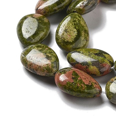 Natural Unakite Beads Strands G-P528-L19-01-1