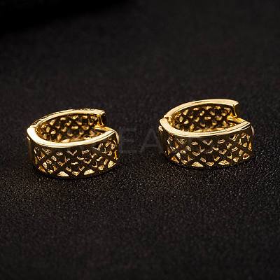 Real 18K Gold Plated Brass Hollow Hoop Earrings EJEW-EE0002-003-1