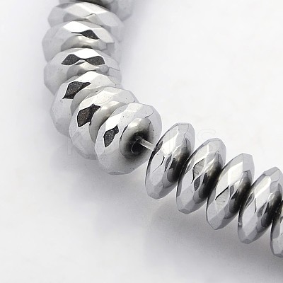 Electroplate Non-magnetic Synthetic Hematite Beads Strands X-G-J208H-01-1