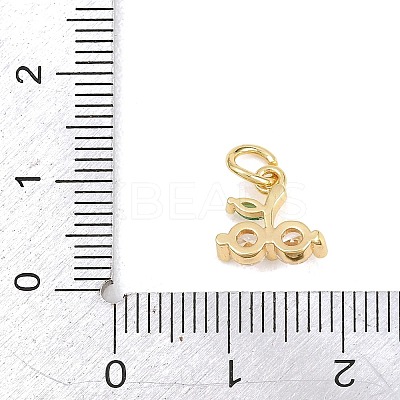 Brass Micro Pave Cubic Zirconia Charms KK-H273-49G-01-1