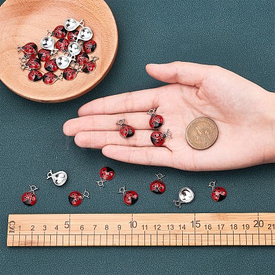 30Pcs Alloy Enamel Pendants ENAM-SC0002-13-1