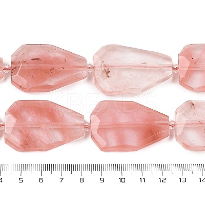 Cherry Quartz Glass Beads Strands G-P548-B22-01-1