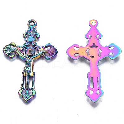 Rainbow Color Alloy Big Pendants PALLOY-N156-155-NR-1