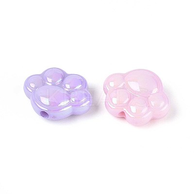 UV Plating Opaque Acrylic Beads OACR-T028-81-1