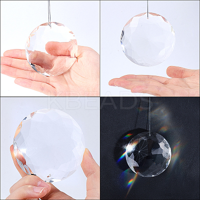 Transparent Glass Pendants GLAA-SP0001-18B-1