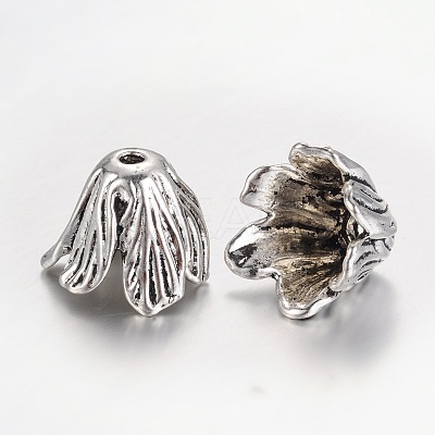 Tibetan Style Alloy Bead Caps X-PALLOY-I112-04AS-1