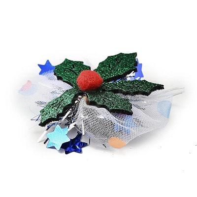 Christmas Theme Glitter Felt Fabric Alligator Hair Clip PHAR-U002-01I-1